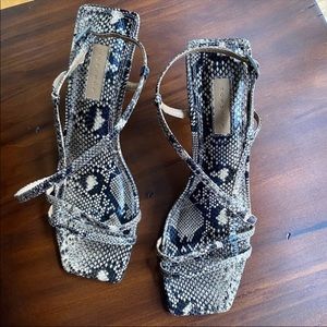 Topshop Strippy Heeled Sandals
